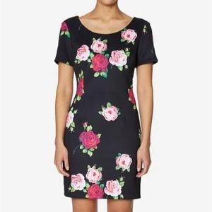 Black floral short sleeve Betsy Johnson dress size 2